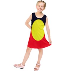 Flag Of Australian Aborigines Kids  Tunic Dress by Nexatart