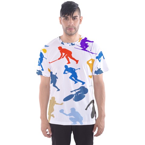 Sport Player Playing Men s Sport Mesh Tee by Mariart