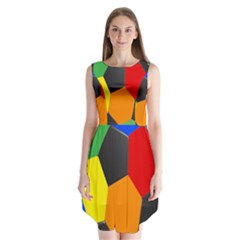 Team Soccer Coming Out Tease Ball Color Rainbow Sport Sleeveless Chiffon Dress   by Mariart