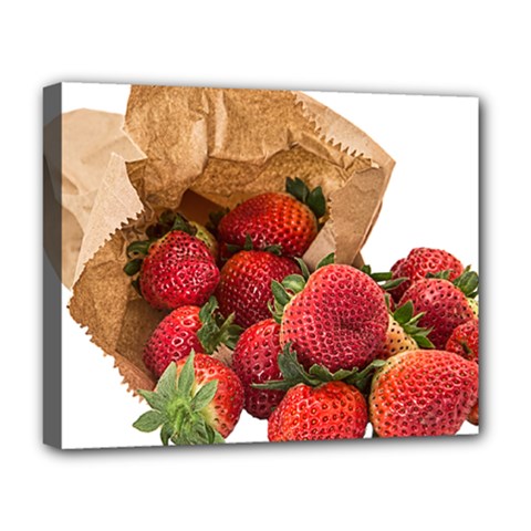 Strawberries Fruit Food Delicious Deluxe Canvas 20  X 16   by Nexatart