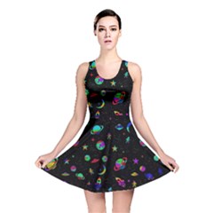 Space Pattern Reversible Skater Dress by Valentinaart