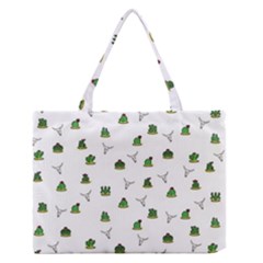 Cactus Pattern Medium Zipper Tote Bag by Valentinaart