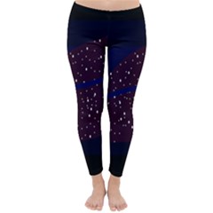 Contigender Flags Star Polka Space Blue Sky Black Brown Classic Winter Leggings by Mariart