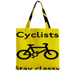 Stay Classy Bike Cyclists Sport Zipper Grocery Tote Bag by Mariart
