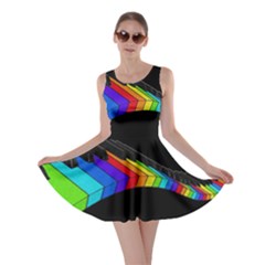 Rainbow Piano  Skater Dress by Valentinaart