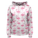 Pink Flamingos Pattern Women s Pullover Hoodie View1