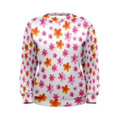 Watercolor Summer Flowers Pattern Women s Sweatshirt by TastefulDesigns