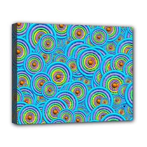 Digital Art Circle About Colorful Deluxe Canvas 20  X 16   by Nexatart