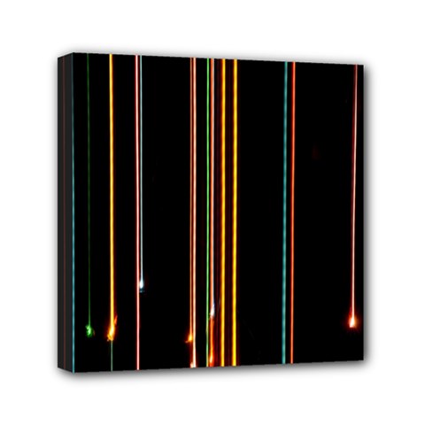 Fallen Christmas Lights And Light Trails Mini Canvas 6  X 6  by Mariart