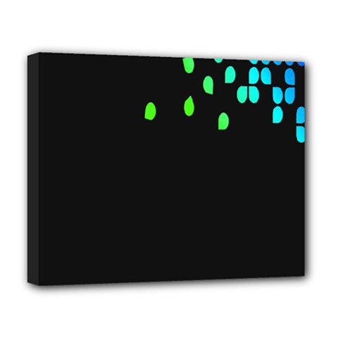 Green Black Widescreen Deluxe Canvas 20  X 16   by Mariart