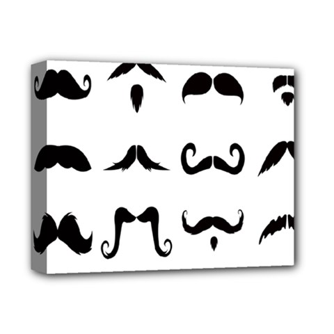 Mustache Man Black Hair Style Deluxe Canvas 14  X 11  by Mariart