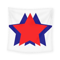 Stars Red Blue Square Tapestry (small) by Mariart