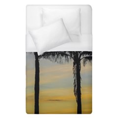 Palm Trees Against Sunset Sky Duvet Cover (single Size) by dflcprints