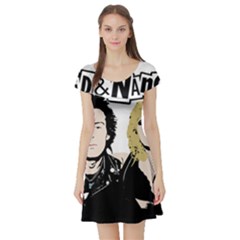 Sid And Nancy Short Sleeve Skater Dress by Valentinaart