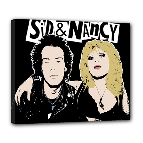 Sid And Nancy Deluxe Canvas 24  X 20   by Valentinaart