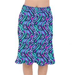 Circle Purple Green Wave Chevron Waves Mermaid Skirt by Mariart