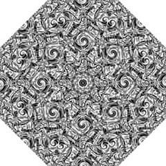 Gray Scale Pattern Tile Design Folding Umbrellas by Nexatart
