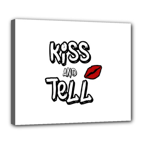 Kiss And Tell Deluxe Canvas 24  X 20   by Valentinaart