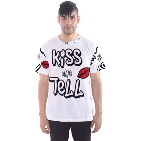 Kiss And Tell Men s Sports Mesh Tee by Valentinaart