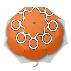 Taurus Symbol Sign Orange Folding Umbrellas by Mariart