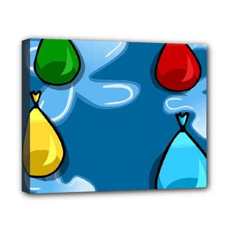 Water Balloon Blue Red Green Yellow Spot Canvas 10  X 8  by Mariart