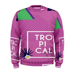Behance Feelings Beauty Polka Dots Leaf Triangle Tropical Pink Men s Sweatshirt by Mariart