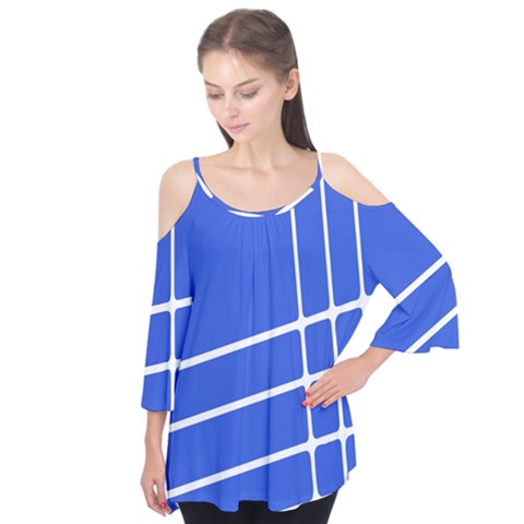 Line Stripes Blue Flutter Tees by Mariart