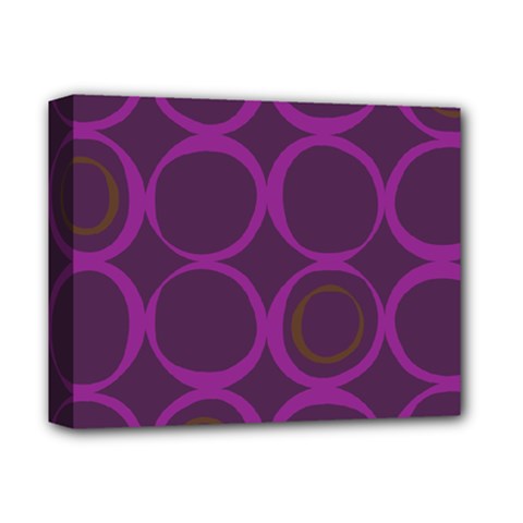Original Circle Purple Brown Deluxe Canvas 14  X 11  by Mariart