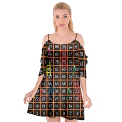 Snakes Ladders Game Plaid Number Cutout Spaghetti Strap Chiffon Dress by Mariart