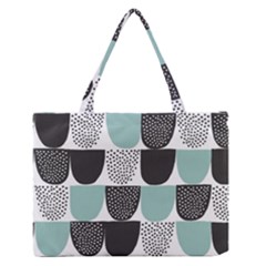 Sugar Blue Fabric Polka Dots Circle Medium Zipper Tote Bag by Mariart