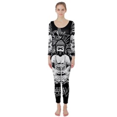 Ornate Buddha Long Sleeve Catsuit by Valentinaart