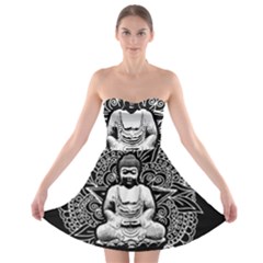 Ornate Buddha Strapless Bra Top Dress by Valentinaart