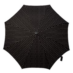 Dark Black Mesh Patterns Hook Handle Umbrellas (large) by BangZart