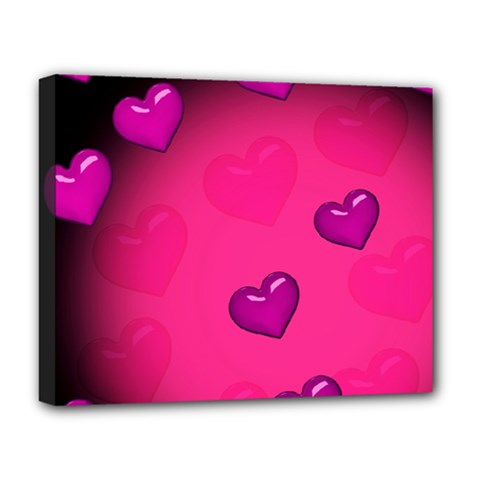 Background Heart Valentine S Day Deluxe Canvas 20  X 16   by BangZart