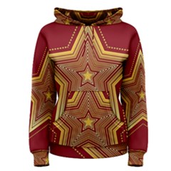 Christmas Star Seamless Pattern Women s Pullover Hoodie by BangZart