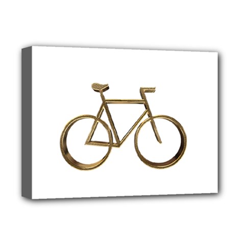 Elegant Gold Look Bicycle Cycling  Deluxe Canvas 16  X 12   by yoursparklingshop