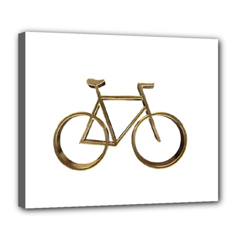 Elegant Gold Look Bicycle Cycling  Deluxe Canvas 24  X 20   by yoursparklingshop
