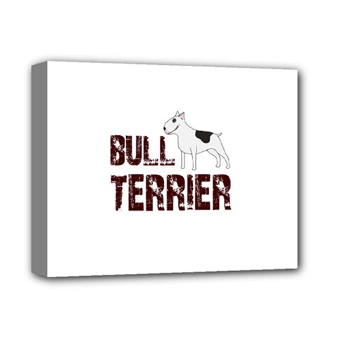 Bull Terrier  Deluxe Canvas 14  X 11  by Valentinaart