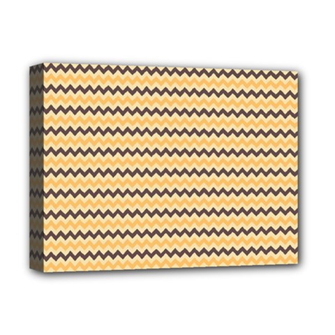 Colored Zig Zag Deluxe Canvas 16  X 12   by Colorfulart23