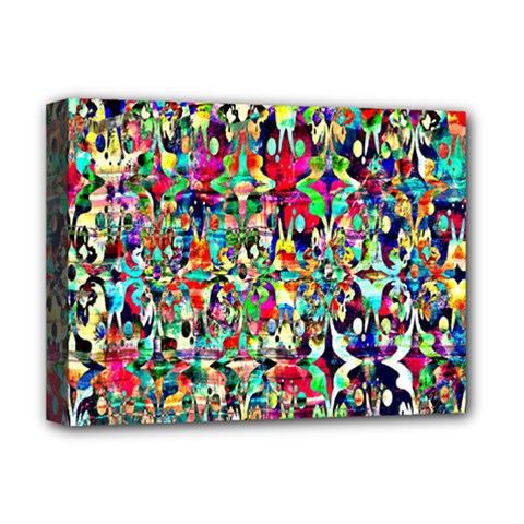 Psychedelic Background Deluxe Canvas 16  X 12   by Colorfulart23