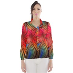 Vintage Colors Flower Petals Spiral Abstract Wind Breaker (women) by BangZart