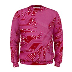 Pink Circuit Pattern Men s Sweatshirt by BangZart