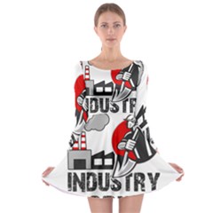 Industry Worker  Long Sleeve Skater Dress by Valentinaart