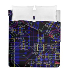 Technology Circuit Board Layout Duvet Cover Double Side (full/ Double Size) by BangZart
