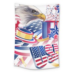 United States Of America Usa  Images Independence Day Large Tapestry by BangZart