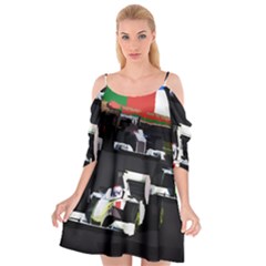 Formula 1 Cutout Spaghetti Strap Chiffon Dress by Valentinaart