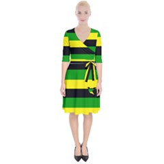 Jamaican Colors Wrap Up Cocktail Dress by rascatcornmeal