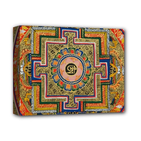 Asian Art Mandala Colorful Tibet Pattern Deluxe Canvas 14  X 11  by paulaoliveiradesign