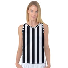 Black And White Stripes Women s Basketball Tank Top by designworld65