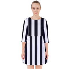 Black And White Stripes Smock Dress by designworld65